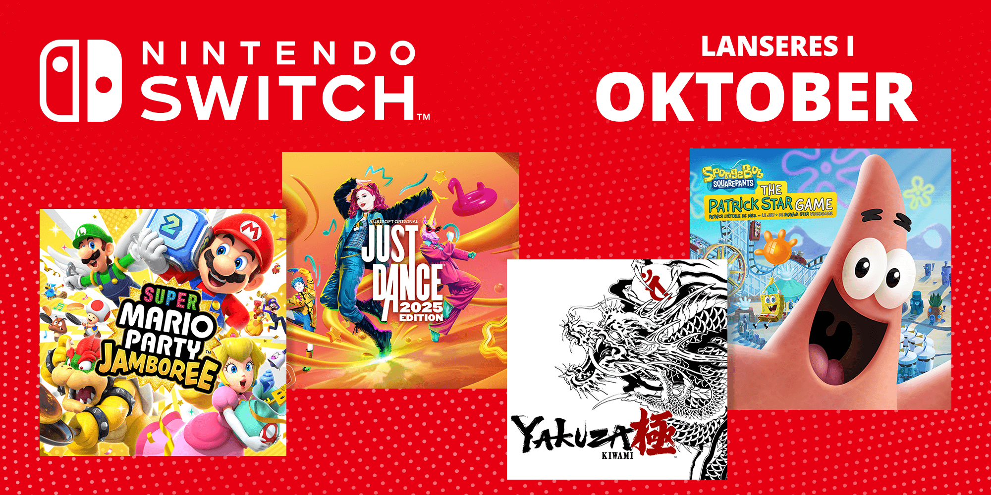 Kommende spill til Nintendo Switch – oktober 2024