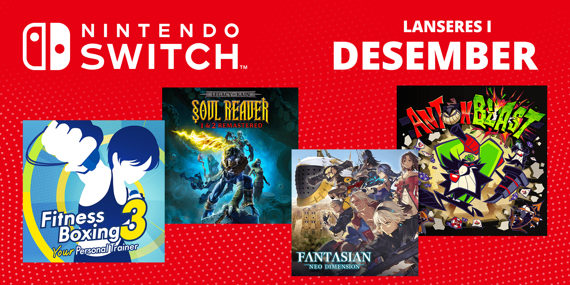 Kommende spill til Nintendo Switch – desember 2024